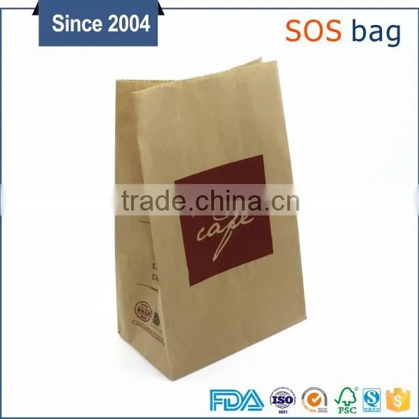 Oem Accepted Kraft Paper Coffee Bags,brown Bakery Food Craft Bag photo-3