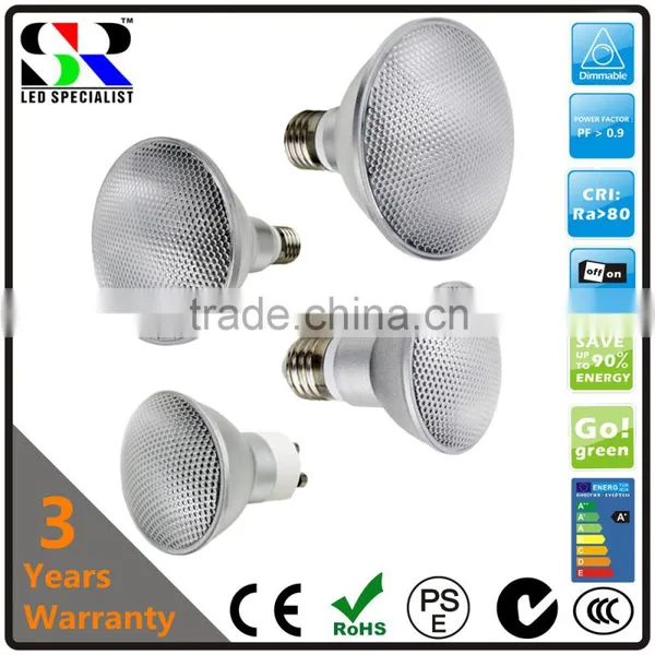 Par38 E26 E27 B22 Wide Angle Frosted Diffused Milky pc Cover Waterproof IP65 Led Dimmable Par38 Spot Bulb Light photo-2