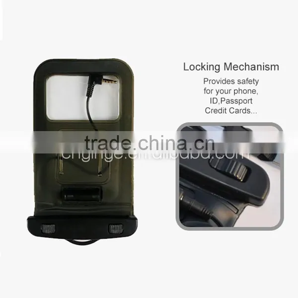 Headphone Jack Armband Lanyard Waterproof Cell Phone Case Dry Bag Pouch for Monile Phone photo-3