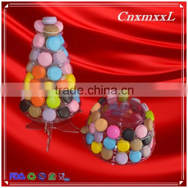 New Styles Hot Sells Wholesale Plastic 10 Tier Macaron Tower Display Stand &patented Customizable Macaron Packaging photo-5