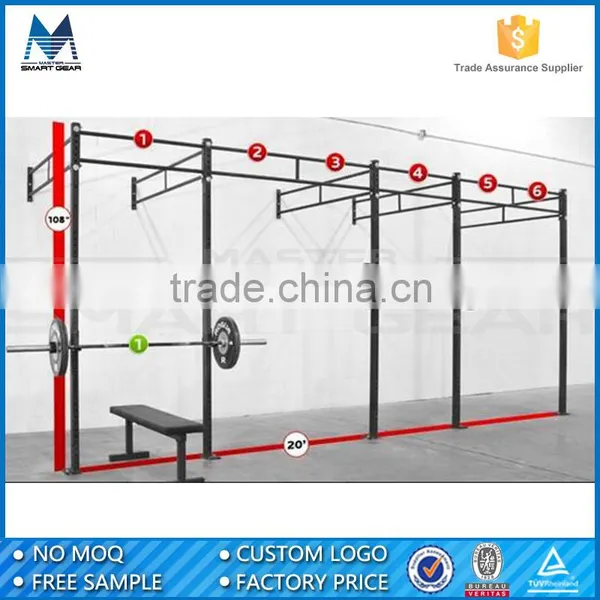 MSG 14' Powder Coated Steel Commercial Gym 4'+6'+4' Free Standing Crossfit Racks Mount Rig photo-4