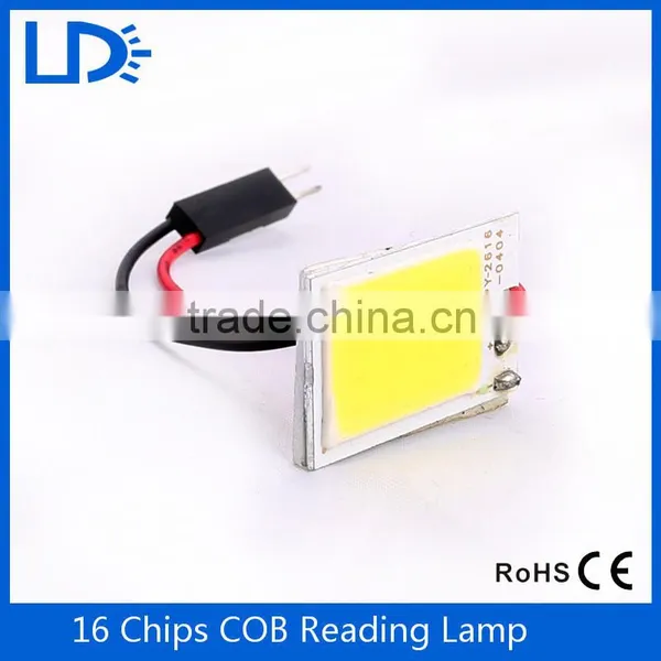 Promotion Cob Led Panel Lamp With Dome Festoon BA9S 3Adapter Car Auto Interior Reading Map Lamp photo-2