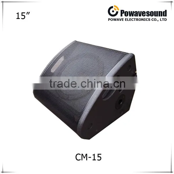 CM-15 Powavesound PA Loud Speaker 15 Inch Coaxial Powered Stage Monitor Sound Systems