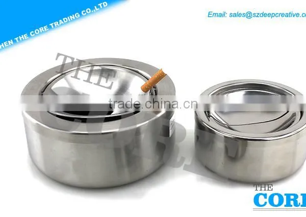 AS-003 New Style Stainless Steel Ashtray,metal Round Ashtray,metal Ashtray photo-2