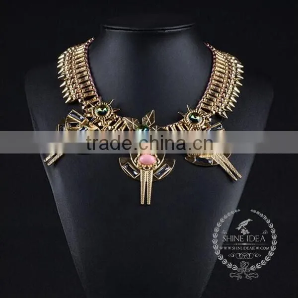 High Quality Vintage Style Chunky Statement Necklace Tin Alloy Fashion Women Pendant Necklace 6390086 photo-3