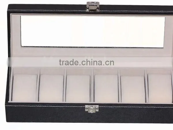 Customized 6 Grid Leather Watch Box for Display Gift Boxes photo-5