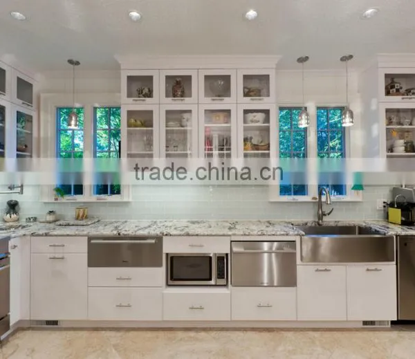 White Lacquer Hangzhou Kitchen Cabinets Remodeling Manufacturer photo-4