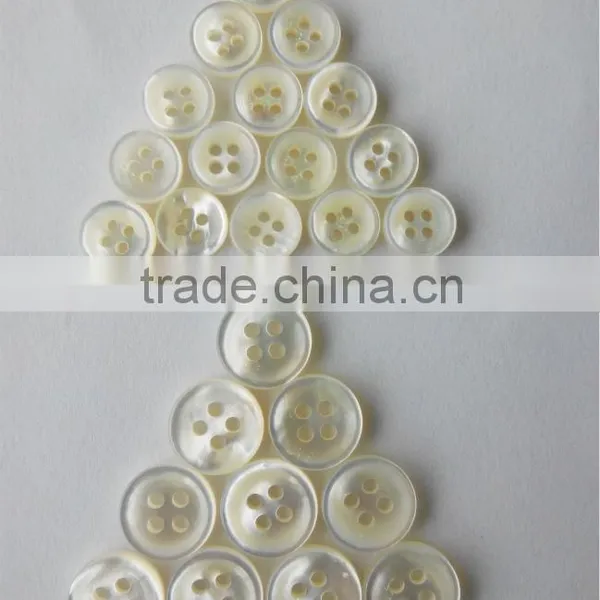 White Mother of Peal Wedding Dress Buttons in Size18L,14L in Bowl Shape photo-2