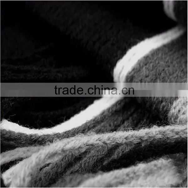 HOT!! Winter Scarf Men Chic Faux Cashmere Striped Knitted Scarfs With Tassel,fashionable Designer Shawl Bussiness Casual Scarves photo-5