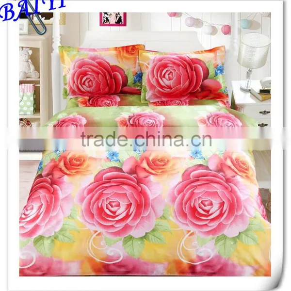 3D Reactive Printed 100% Cotton Quilt Cover Sets From China Manufacturer