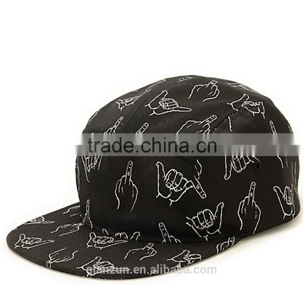 Fashion Design 100% Cotton Blank Wholesale Custom 5 Panel Hats photo-5