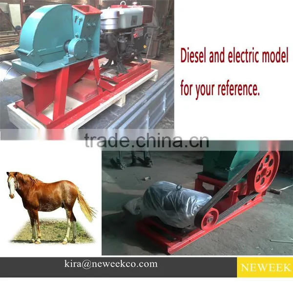 NEWEEK 4 Blades Diesel Engine Log Tree Branch Wood Shaving Machine for Animal Bedding photo-2