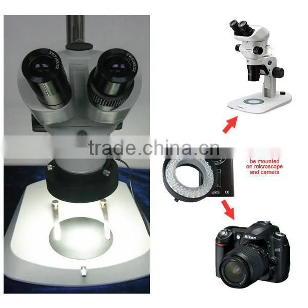 80 LED Camera Microscope Ring Light CE Illuminator Warm White 70mm Diameter 50 - 240mm Working Distance photo-5