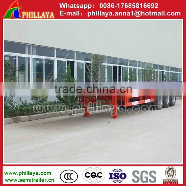 Good Factory3 Axles Drop Deck Flat Bed Semi Trailer for Transport Container Trailer photo-6