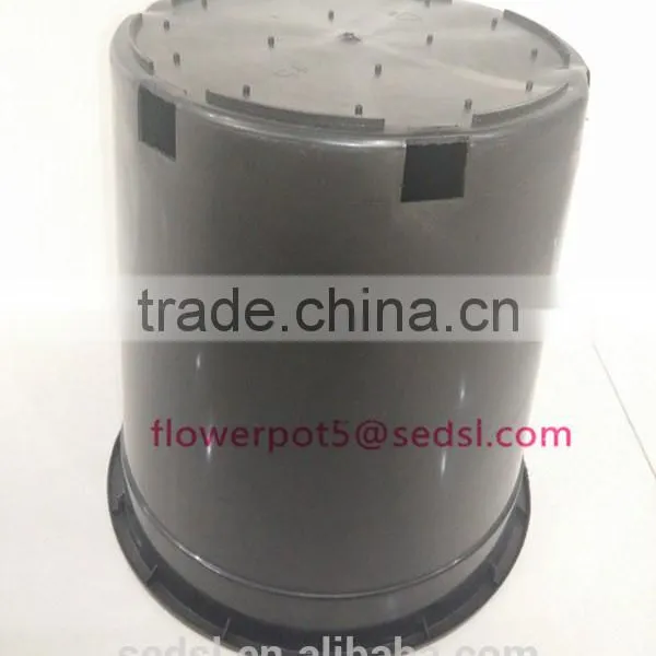 Black Gallon Pot 1#2#5# for Nursery Garden Plastic Planter Flowerpot photo-5