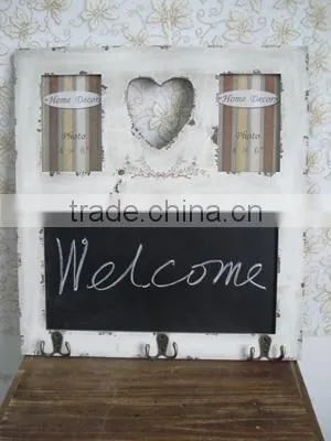 2016 New Antique Wooden Chalkboard With Photo Frames, Wooden Blackboard photo-3