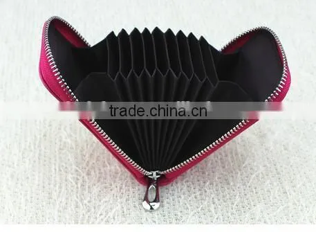 Cy278 Genuine Leather Women Card Holder Wallets High Quality Female Pillow Purse Fashion Organ Zipper Credit Card Holders photo-6