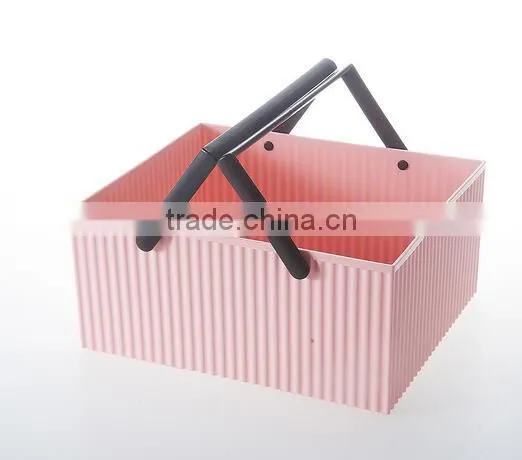 Cy268 Decorative Plastic Home Office Storage Boxes Desktop Basket Organizer Handle Bathroom Kitchen Home Office Tidy Box photo-5