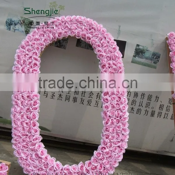 Backdrop Flower Wall Silk Artificial Decorative Rose Wall photo-3