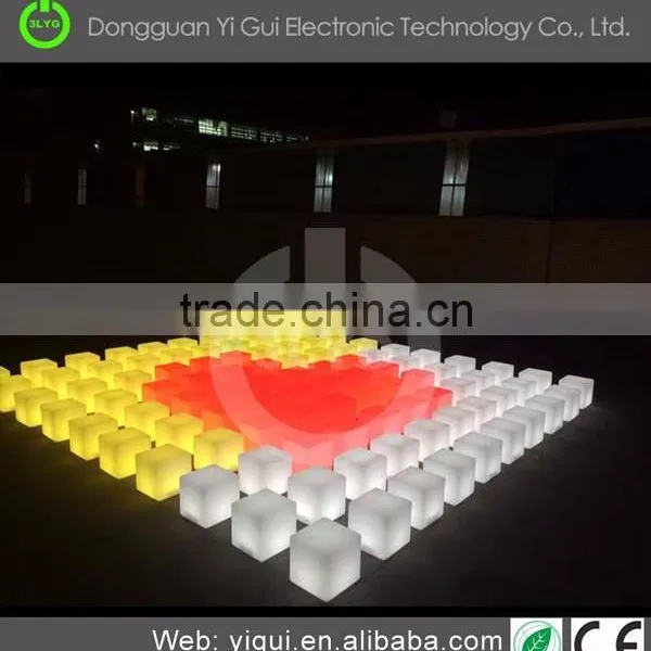 With the Music Changes Color Furniture Cube Stool photo-2