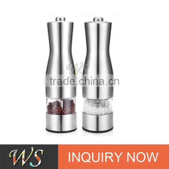 WS-EPM12 Electric Stainless Steel Salt and Pepper Grinder for Black or White Pepper