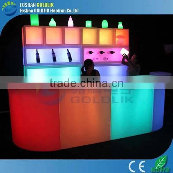 Music Control Illuminated Bar Furniture Set LED Restaurant Bar Counter photo-4