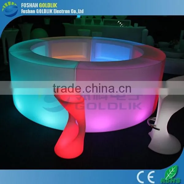 GLACS Control RGB True Color Changing Glowing LED Bar Table/LED Bar Counter/High Tables With Stools photo-6