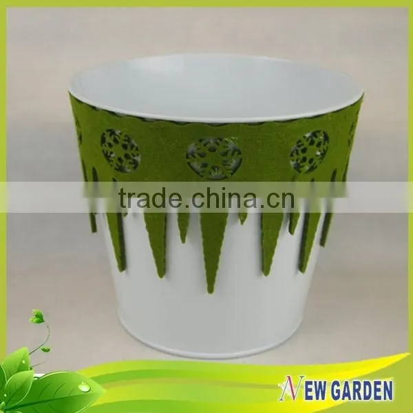 Wholesales in Home Decor Metal Planter/ Felt Big Flower Pot photo-6