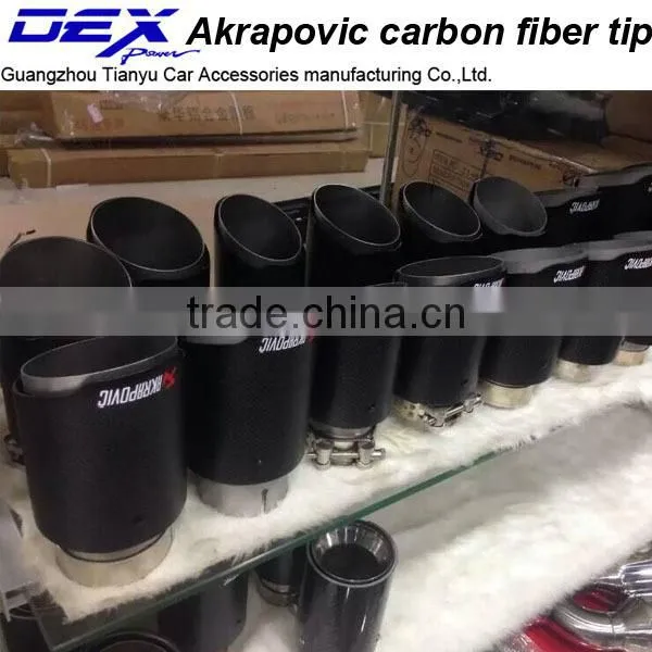 New Style High Quality Akrapovic Carbon Fiber Exhaust Tip Carbon Fiber Muffler Pipe photo-4