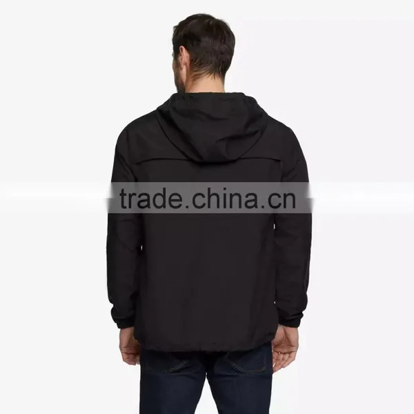 Pullover Style Waterproof Winder Water Resistant Nylon Windbreaker Jacket photo-5