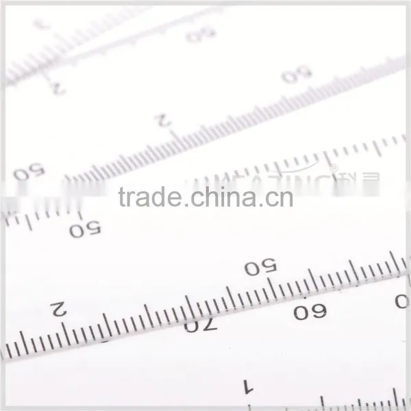 Kearing 6pcs/set Plastic Transplant Not Removable Fan Shape Scale Ruler Inside Leather Sheath For Engineering Measuring# 8500-6 photo-4