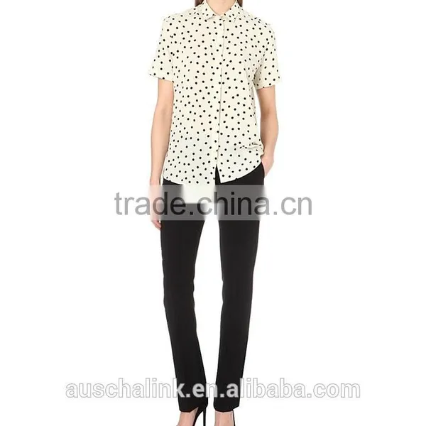 2016 New Design Ladies Woven Cheap Shirt Made in China photo-2