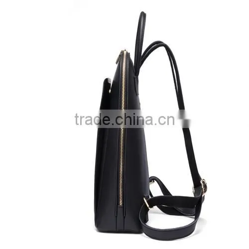 2016 Black Pattern Leather Backpack Girl School Bag photo-2