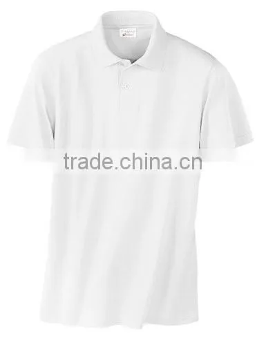 High Quality Mens Polo t Shirt , Cotton Plain White Polo T-shirt Wholesale