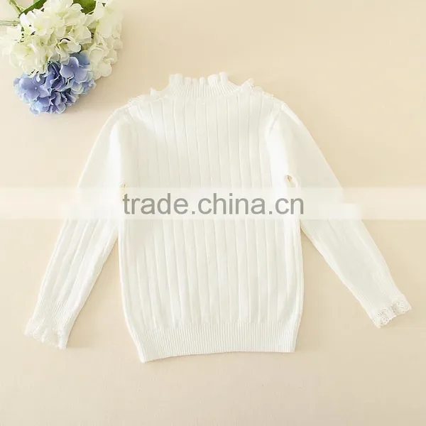 Baby Girls Sweater/kids Sweater/lace Cotton Sweater 3 Color photo-6