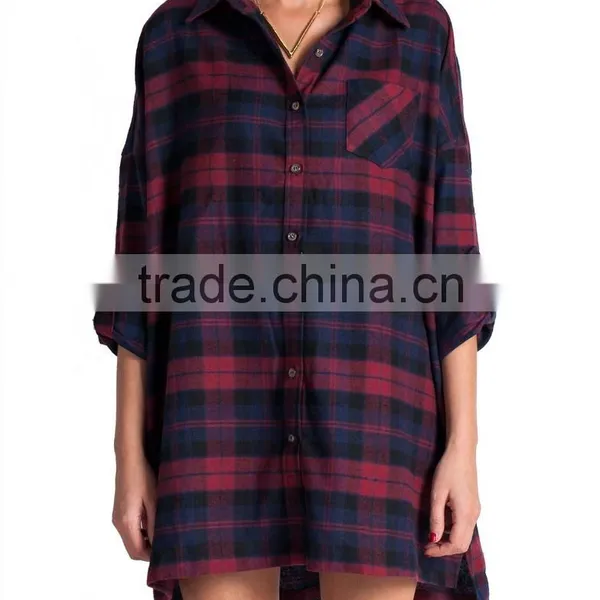 Light Red Plaid Custom Flannel Shirt for Men photo-3