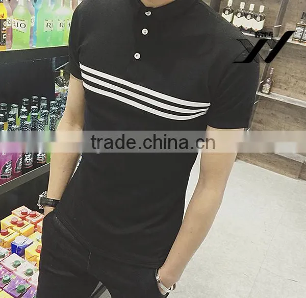 Men Fashion Simple Design Polo Short Sleeve Shirt photo-3