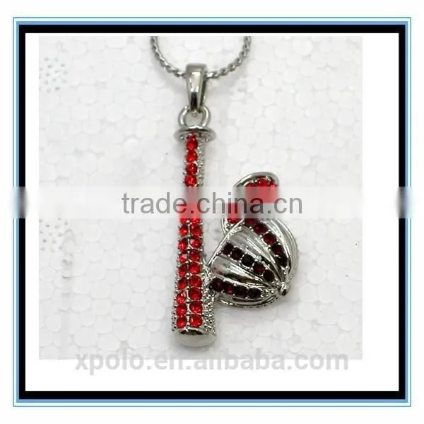 XP-MP-099330 FACTORY PRICE 2015 Wholesale Silver Baseball Cap Alloy Charm Necklace Jewelry photo-3