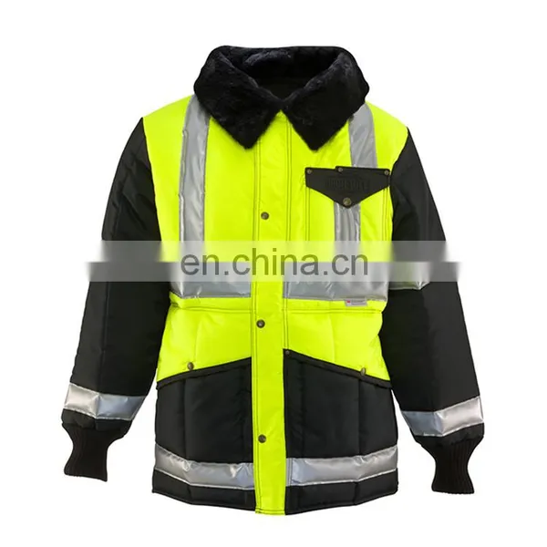 Low Temperature Resistant Cold Proof Cold Room Freezer Fleece Jacket With Reflector photo-2