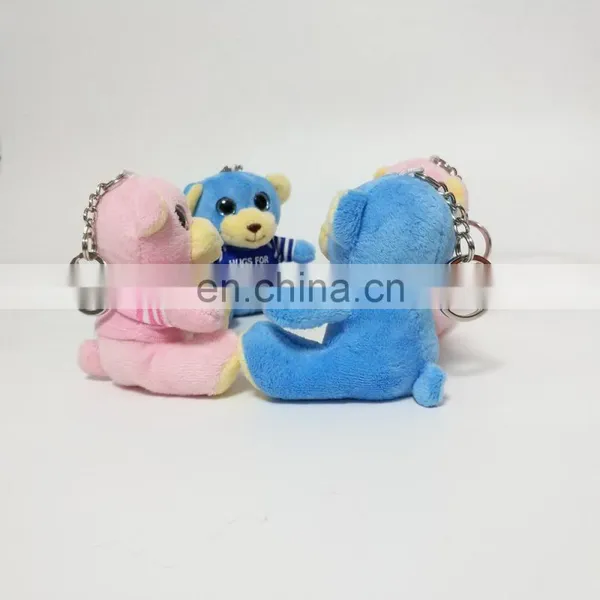 Teddy Bear With T-shirt Printed Soft Stuffed Plush Keychain Toy photo-3