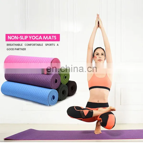 OEM China Manufacturer Wholesale Private Lable Eco Friendly Cheap Non Slip Custom Yoga Mat With Carry Strap