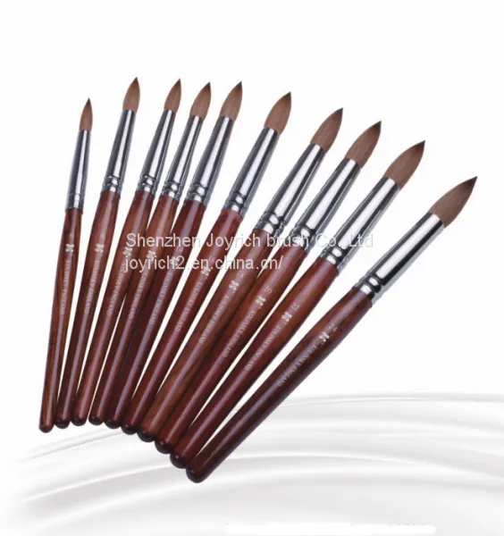 Best Kolinsky Hair Acrylic Nail Brush With Red Wooden Handle