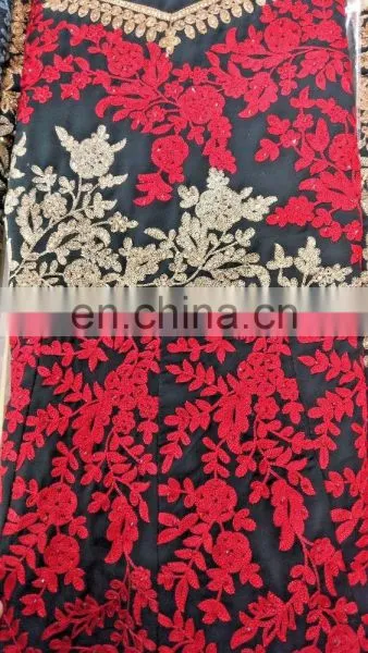 Stylish Attractive Wedding Party Wear Anarkali Gown Style Suits 2018 (Semi-Stitched) photo-4