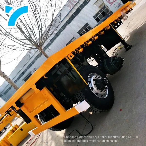 New Arrival 2/3/4 Axles 40ft Flatbed Truck Semi-trailer Container Flatbed Trailer Low Bed Truck Trailer photo-4
