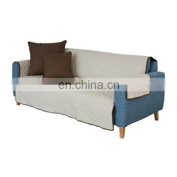 Home Fashion Dustproof Durable Conjoined Reversible Coffee and White Thicken Sofa Cover photo-6