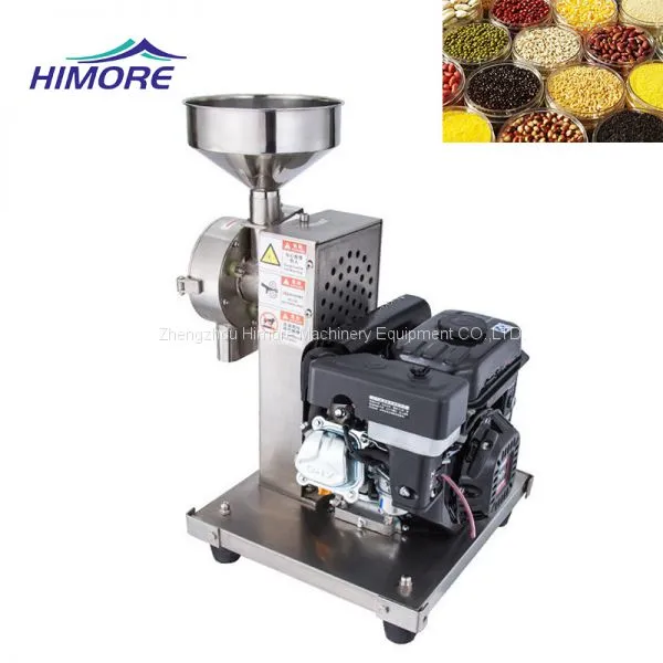 Gasoline Engine Grain Mill Flow Type Flour Mill Outdoor Use Grain Grinding Machine photo-3