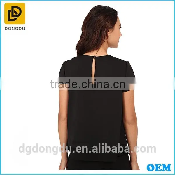 Fashionable 2016 Ladies Blouse Hot Sale 100% Cotton Blouse for Women photo-4