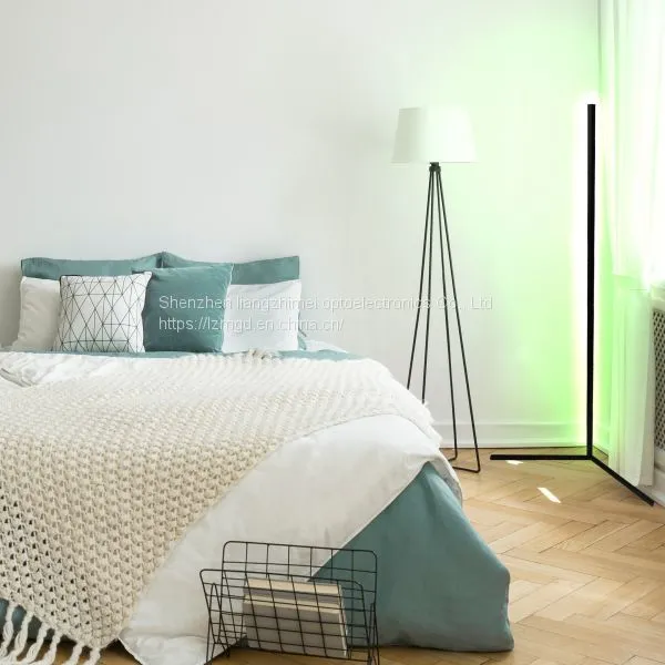 New LED Line Magic Color Dimming Corner Lamp RGB Magic Color Trigeminal Living Room Floor Lamp Remote Control RGB Corner Lamp