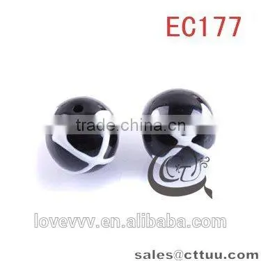 Wholesale Round DIY Beads Glass Custom Printed Beads EC172(DIY) photo-6