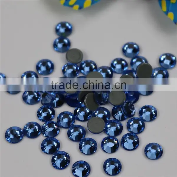 Wholesale Light Blue Hot Fix Rhinestone for Rhinestone Logo Girl Bags Clothes photo-3